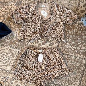Leopard Print Matching Set NWT